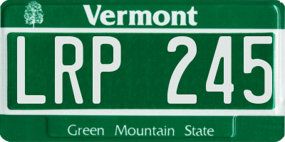 VT license plate LRP245