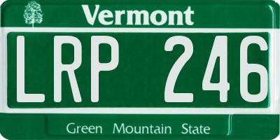 VT license plate LRP246