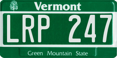 VT license plate LRP247
