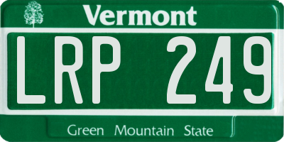 VT license plate LRP249