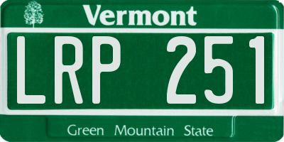 VT license plate LRP251