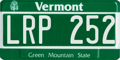 VT license plate LRP252