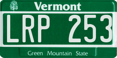 VT license plate LRP253