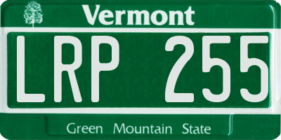 VT license plate LRP255