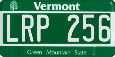 VT license plate LRP256