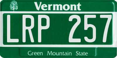 VT license plate LRP257