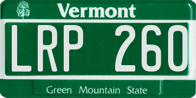 VT license plate LRP260