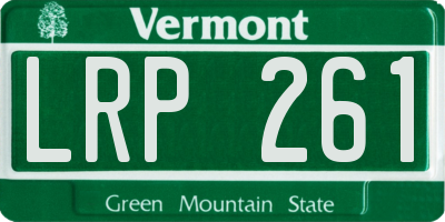 VT license plate LRP261