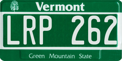 VT license plate LRP262