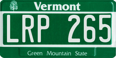 VT license plate LRP265