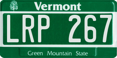 VT license plate LRP267