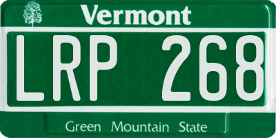 VT license plate LRP268
