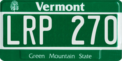 VT license plate LRP270