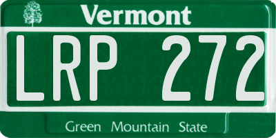 VT license plate LRP272