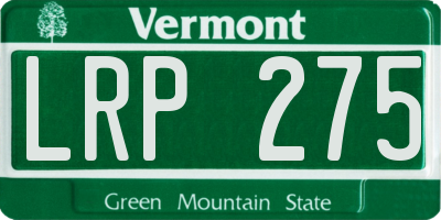 VT license plate LRP275