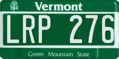 VT license plate LRP276