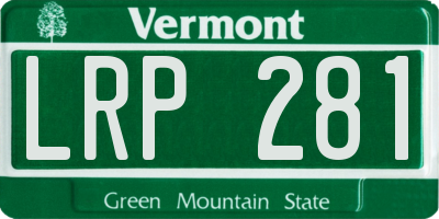 VT license plate LRP281