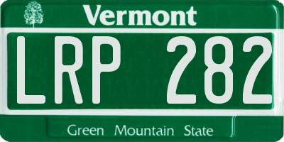 VT license plate LRP282