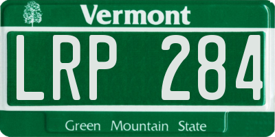 VT license plate LRP284