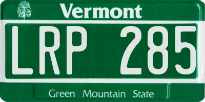 VT license plate LRP285