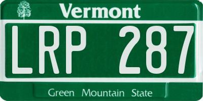 VT license plate LRP287