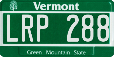 VT license plate LRP288