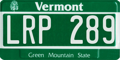 VT license plate LRP289