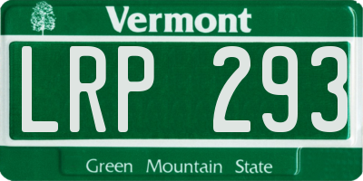 VT license plate LRP293