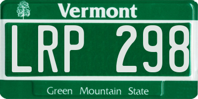 VT license plate LRP298
