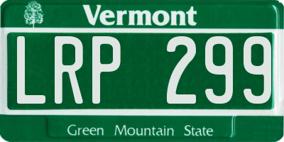 VT license plate LRP299