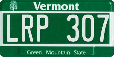 VT license plate LRP307