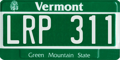 VT license plate LRP311