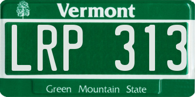 VT license plate LRP313