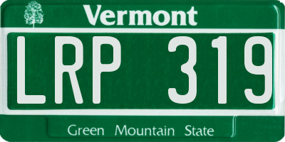 VT license plate LRP319