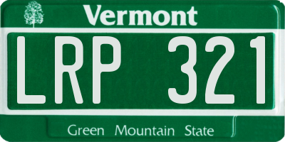 VT license plate LRP321