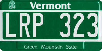 VT license plate LRP323