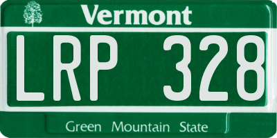 VT license plate LRP328
