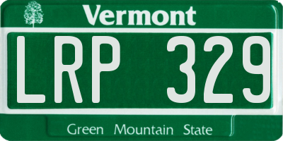 VT license plate LRP329