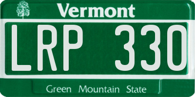 VT license plate LRP330