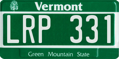 VT license plate LRP331