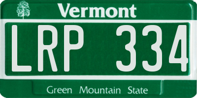 VT license plate LRP334
