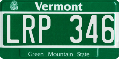 VT license plate LRP346