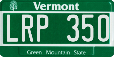 VT license plate LRP350
