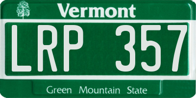 VT license plate LRP357