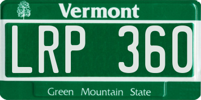 VT license plate LRP360