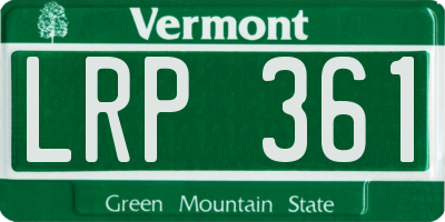 VT license plate LRP361