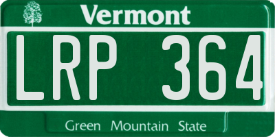 VT license plate LRP364