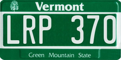 VT license plate LRP370