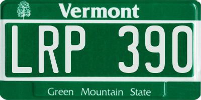 VT license plate LRP390
