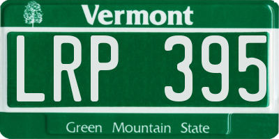 VT license plate LRP395